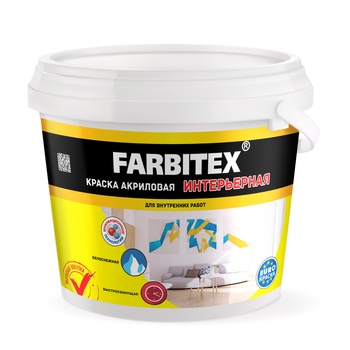 FARBITEX Краска акриловая интерьерная 6кг