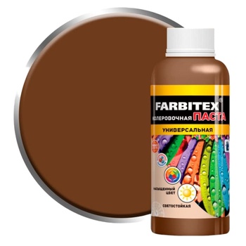 FARBITEX Паста колеровочная универсальная коричневый 0,1л