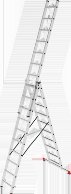 НОВАЯ ВЫСОТА Лестница алюминиевая трёхсекционная  NV 2230, 3х12 перекладин