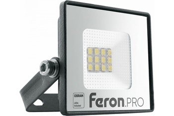 Прожектор светодиодный ДО-10w 6400K 900 Лм IP65 чёрный FERON/SAFFIT