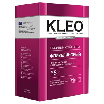 KLEO EXTRA 55 Клей для флизелиновых обоев сыпучий 380г