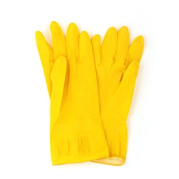 Перчатки резиновые желтые М 447-005