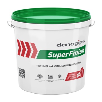 DANOGIPS (ШИТРОК) SuperFinish Шпатлевка готовая полимерная (11 л /18,1 кг) ДАНОГИПС (33шт)