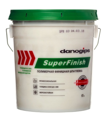 DANOGIPS (ШИТРОК) SuperFinish Шпатлевка готовая полимерная (17л/28кг)ДАНОГИПС (33шт)