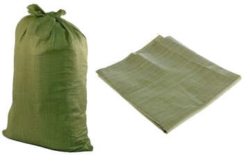 Мешки полипропиленовый для строительного мусора, зеленый, 55х95см, нагрузка до 30кг