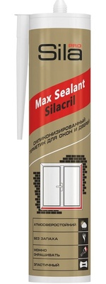 SILA PRO Sealant Silacril силиниконизированный герметик для окон и дверей белый 290мл