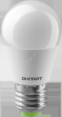 Лампа светодиодная LED 10вт Е27 белый матовый шар PROMO ОНЛАЙТ (Navigator Group)