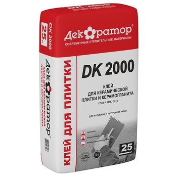 Декоратор DK 2000 Клей для керамической плитки и керамогранита (С1) (25кг) (56шт/пал)