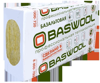 Утеплитель Басфул BASWOOL ФАСАД - 100 1200х600х100 (3 шт./2,16м2/0,216м3) в поддоне 6,912м3
